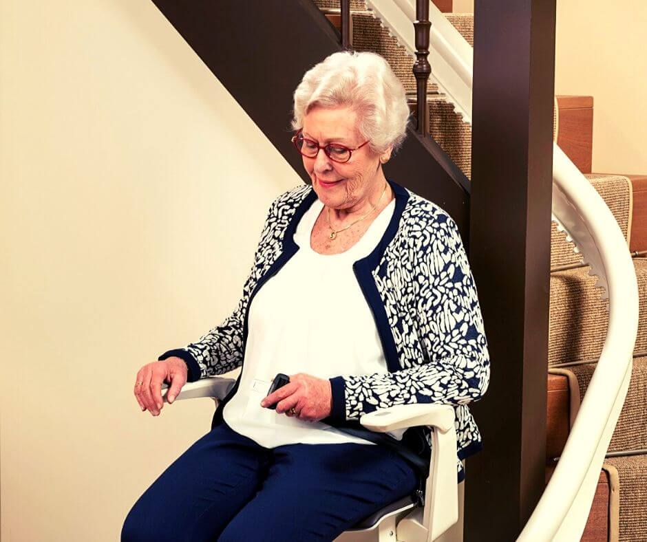 Krzesełko schodowe dla osób w podeszłym wieku