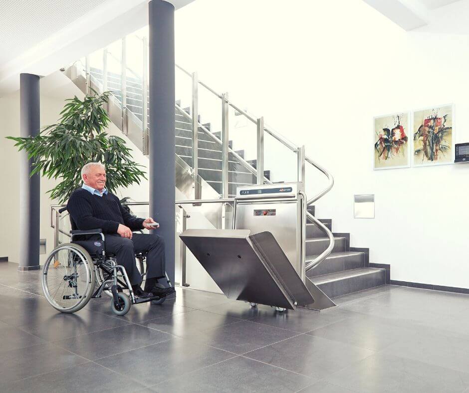 Winda dla osób niepełnosprawnych na wózkach inwalidzkich